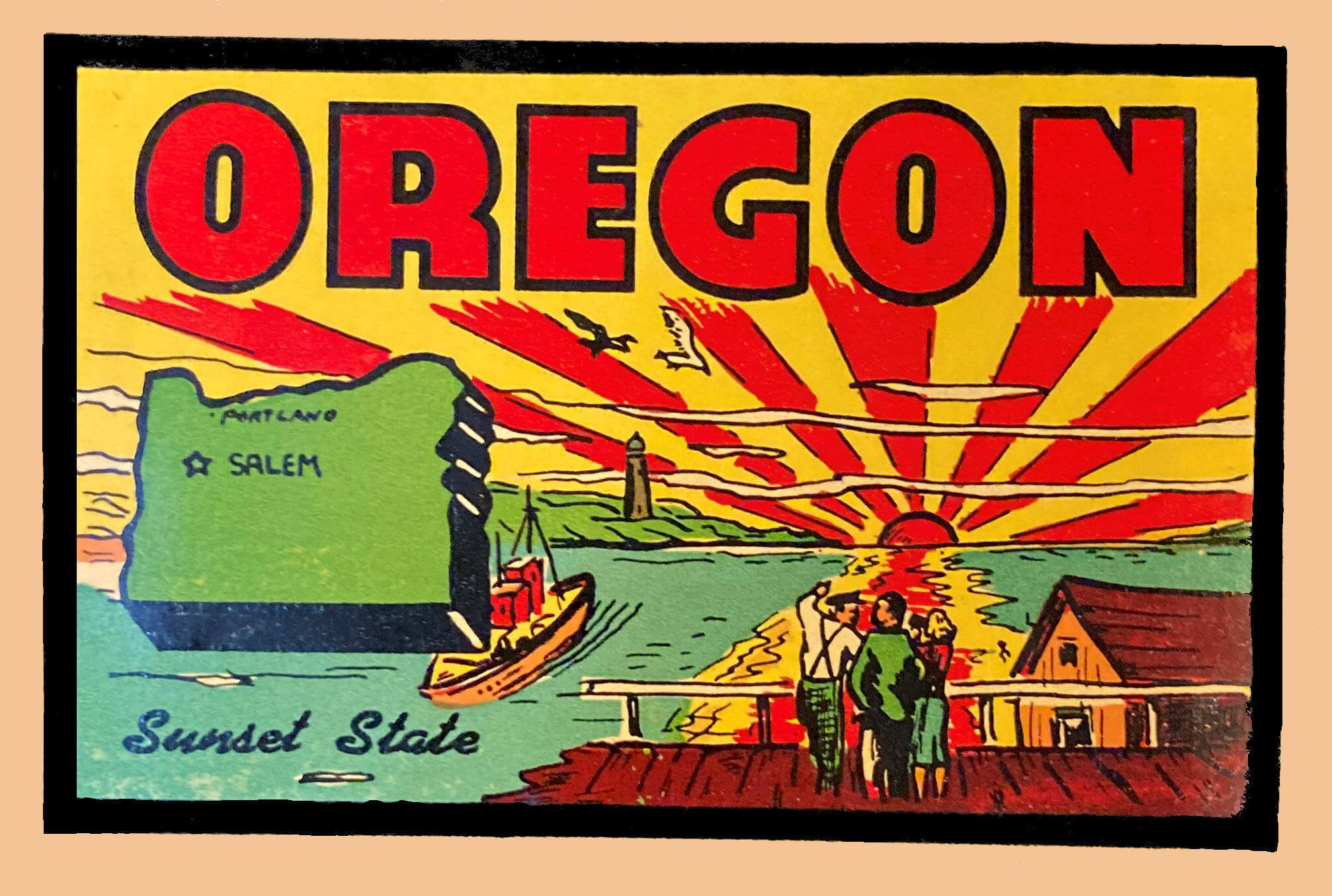 (image for) Oregon Vintage Vacation Sticker